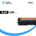 thumbnail image 3 of Toner Bank 1-Pack Compatible Toner Cartridge for Brother TN-431BK HL-L8260CDW L8360CDW L8360CDWT MFC-L8610CDW L8900CD Printer Ink Black, 3 of 11
