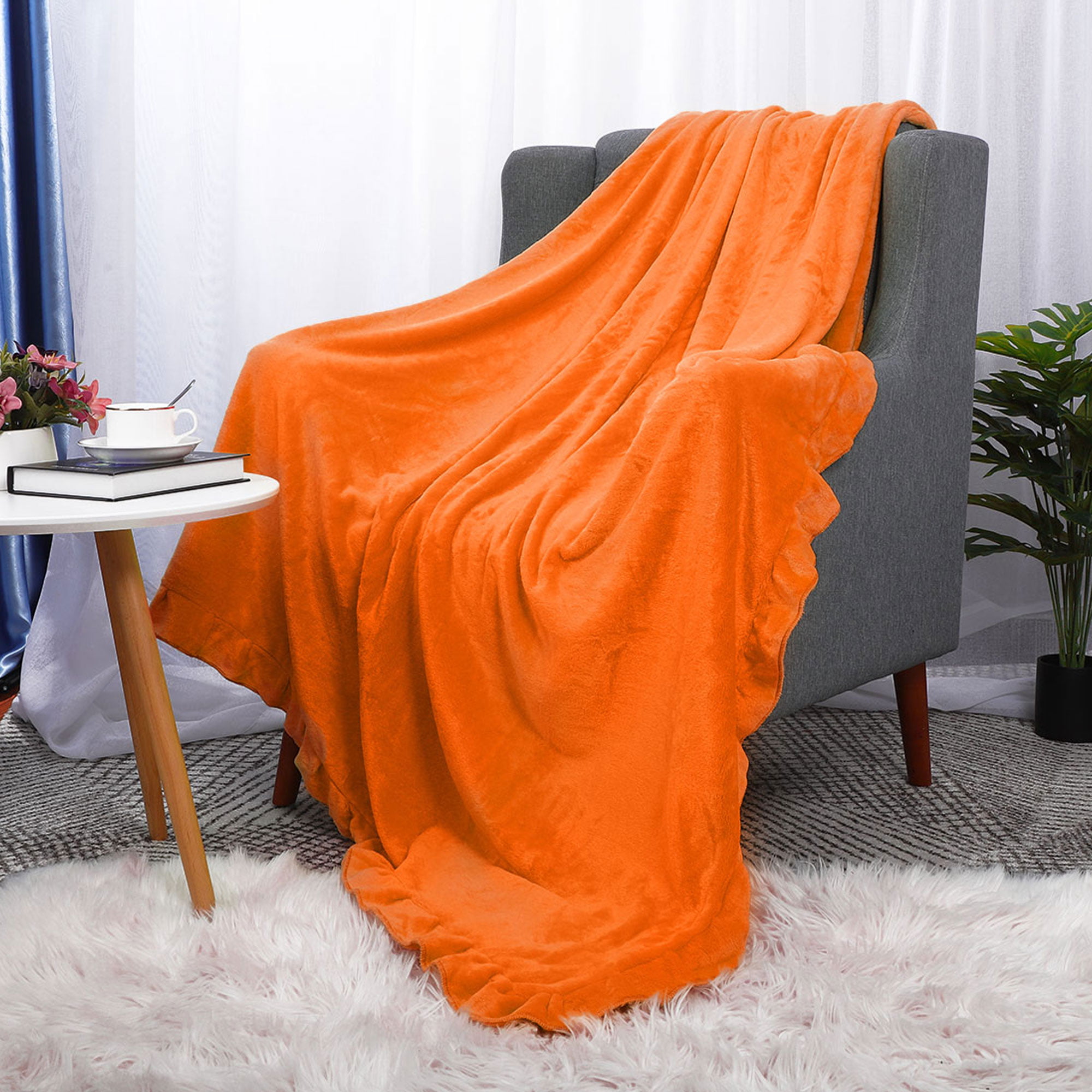 Home/Travel/Camping Applicable Moslion Soft Cozy Throw Blanket Stars Flowers Heart Emotions Colorful Fuzzy Couch/Bed Blanket for Adult/Youth Polyester 50 X 60 Inches 
