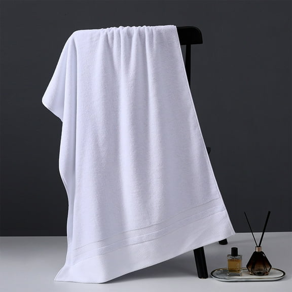 Juego de Toallas de Baño Suaves y Cómodas | Toalla Facial Absorbente para Adultos | Toalla de Algodón de Alta Absorción - 75 X 35 Cm - Blanca