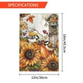 thumbnail image 3 of YladaFaie Autumn Harvest Yard Outside Farmhouse Decor Flag, Fall Thanksgiving Pumpkin Sunflowers Home Decorative Garden Flag, Decorations Outdoor Small Flag Double Sided 12 x 18 Inch, 3 of 7