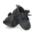 thumbnail image 6 of XIMIN Baby Girls Mary Jane Flats Sparkly Bowknot Princess Dress Crib Shoes Non-Slip Lightweight First Walkers Dress Shoes Fall Boots (6-12 Months, Black), 6 of 6