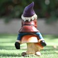 thumbnail image 4 of Decoración de enanos de hongos para jardín al aire libre Escultura de gnomos de dibujos animados Decoración Artesanía de resina Adornos creativos, 4 of 5