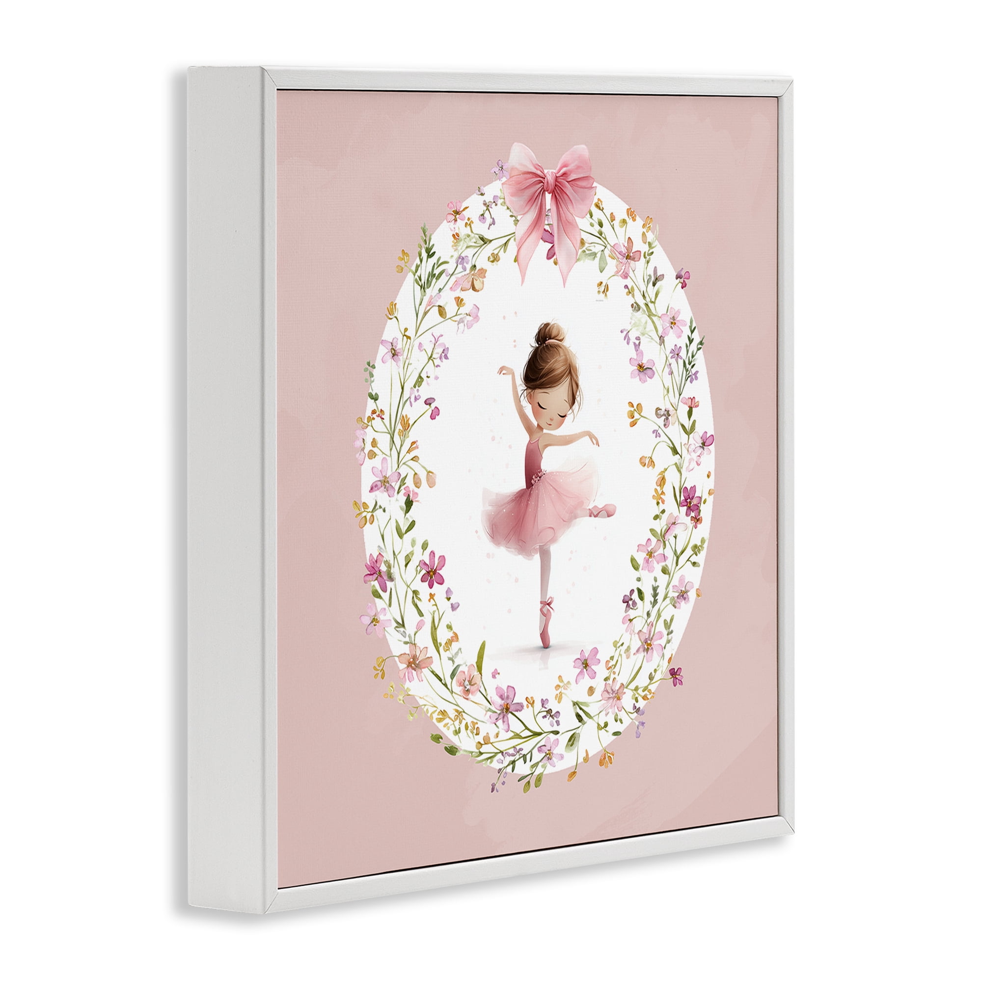 Stupell Industries Ballet Dancing Princess White Framed Giclee Art, design by Christine Simpson Art
