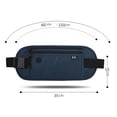 thumbnail image 3 of Fanny Pack Pouch Multifuncional Money Phone Bag Security Wallet (Azul oscuro), 3 of 6