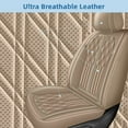 thumbnail image 3 of DIKSOAKR Seat Covers Fit for Ford Fusion 2010-2020 Full Set Leather Seat Covers Breathable Waterproof Vehicle Seat Cushion (2 Row 5 Seat, Beige), 3 of 7