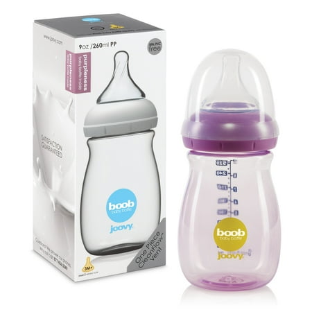 Joovy Boob 9 Ounce PP Baby Bottle 2 Pack - Purpleness