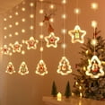 thumbnail image 2 of WILLED Christmas String Lights, 9.84 Ft 120 LED Battery Powered Fairy Lights with Remote, Waterproof 3D Hanging Lights for Indoor and Outdoor Xmas Decorations, 8 Lighting Modes, Warm White, 2 of 7