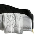 thumbnail image 4 of Home Design Hemnes Upholstered Twin Daybed for Adult, Living Room & Guest Room, Crystal Diamond Button Tufted, Black, Easy Assembly, 4 of 5