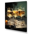 thumbnail image 2 of Designart "Vesper Vibrance Twilight Turquoise Fusion" Food & Beverage Canvas Wall Art - Traditional Brown Cocktails Entryway Wall Art, 2 of 6
