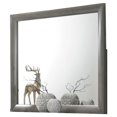thumbnail image 1 of Benzara BM205576 Miroir en Bois de Style Transition avec Forme Rectangulaire&44; Gris & Argent, 1 of 5