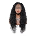 thumbnail image 1 of Peluca Frontal Rizada Peluca Sintética Ajustable Peluca De Cabello Humano Rizado De Onda Negra Larga Con Papel De Respaldo De Red Para El Cabello Para Mujeres Regalo De Uso Diario, 1 of 5