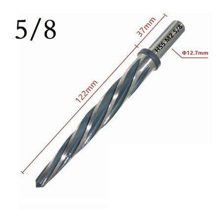 

BUYISI 1/2 Inch Shank Bridge Reamer Bit HSS Taper Spiral Flute Drill Bit for Metal 15.6mm
