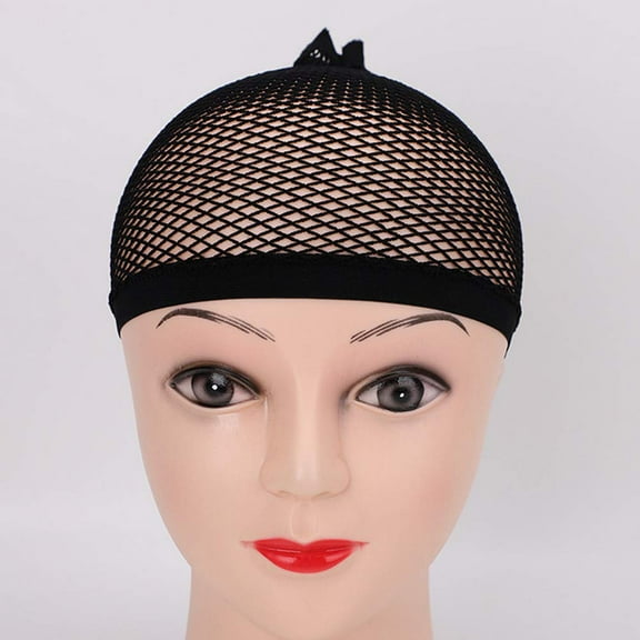 3 Packs Black Mesh Wig Caps for Women Elastic Open End Wig Cap for Long and Short Hair