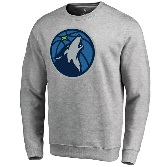 Men's Heathered Gray Minnesota Timberwolves Primary Logo Sweatshirt