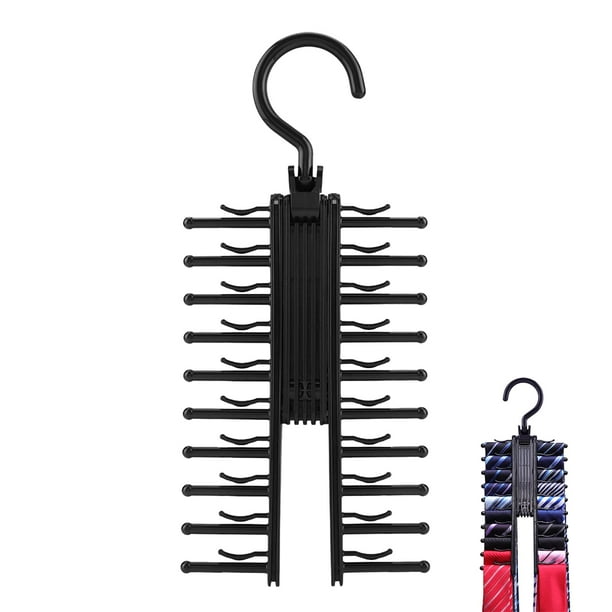 Perchero ajustable para corbatas, organizador retro para guardar cinturones y corbatas, para hombre, para ahorrar espacio en el armario, para organizar corbatas, cinturones y bufandas.