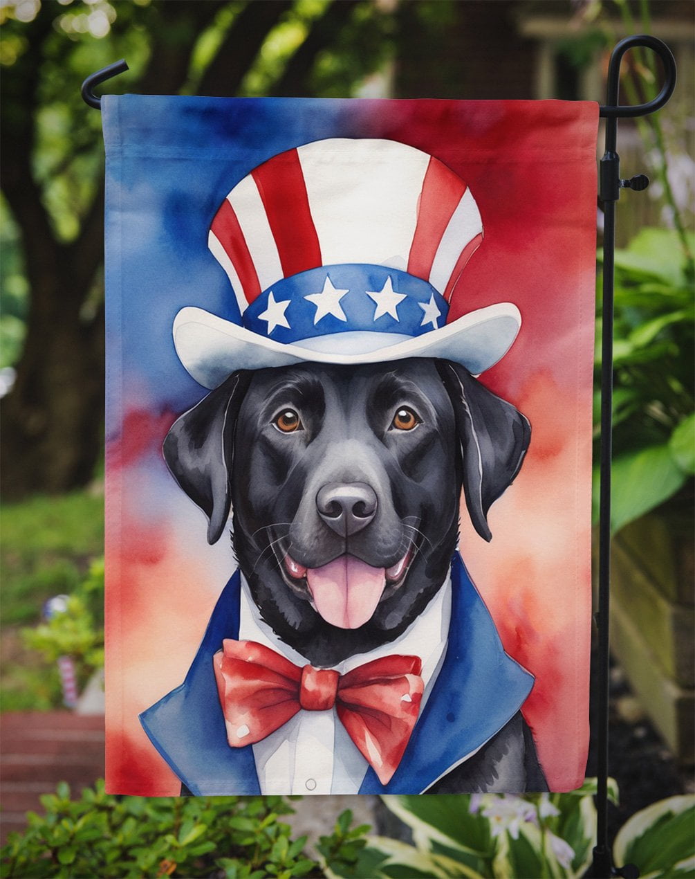 Labrador Retriever Patriotic Garden Flag 11.25 in x 15.5 in