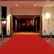 Non-Slip Red Carpet Runner, 101m (33ft) High-Density Polyester, Ideal for Hallways, Weddings, Prom, and Special Occasions