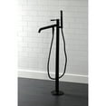 thumbnail image 2 of Kingston Brass KS8130DKL Kaiser Freestanding Tub Faucet with Hand Shower, Matte Black, 2 of 7