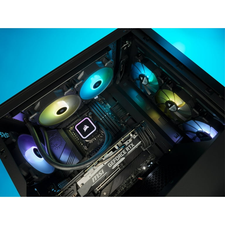 CORSAIR H100x RGB ELITE 240mm AIO CPU Cooler, 32 LEDs, SP120 PWM
