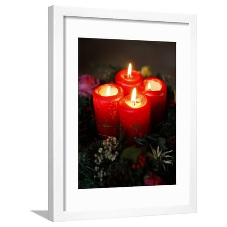 Advent Candles  France Europe Framed Print Wall Art  