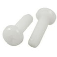 thumbnail image 1 of Unique Bargains 20 Pcs 15mm Long 5mm Diameter Thread Rod Cross Head Plastic Screws grey white, 1 of 1