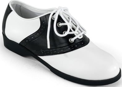 black and white shoes from the 50s