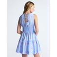 thumbnail image 3 of Free Assembly Women's and Women's Plus Smocked Cotton Drop Waist Mini Dress, Sizes XS-4X, 3 of 5