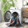 thumbnail image 3 of SAFAVIEH Journey Casey Oriental Machine Washable Area Rug, Blue/Red, 8'9" x 12', 3 of 9