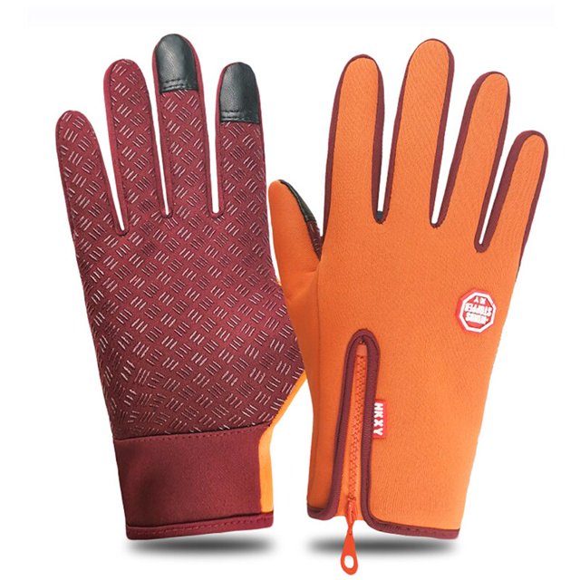 Waterproof Cycling Gloves Winter Touch Screen Bicycle Gloves Outdoor Scooter Windproof Riding Motorcycle Ski Warm Bike GlovesXL He Qiyong unisex
