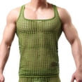thumbnail image 3 of Penkiiy Top de malla para hombres Fishnet Tank Tops Muscle Rave sin mangas Ver a través de las camisas, 3 of 10