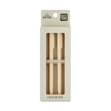 Pen+Gear Twist Ballpoint Ink Pens, Blue Ink, 2 Count, Pen Point Size: 0.5mm