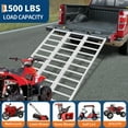 thumbnail image 3 of QinaQin Snowmobile Loading Ramp, Aluminum Three-Fold Ramp, 1800 Lb Load Capacity, with Wide Ski Rails, Suitable for Motorcycles, Atvs, Multi-Purpose Vehicles, Etc, 3 of 8