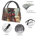 thumbnail image 4 of Yiaed Tribal Futuristic Warrior Print Lunch box lunch bag Portable Insulated Lunch Box for Women Men Cooler Tote Bag with Front Pocket for Work Picnic Travel, 4 of 6
