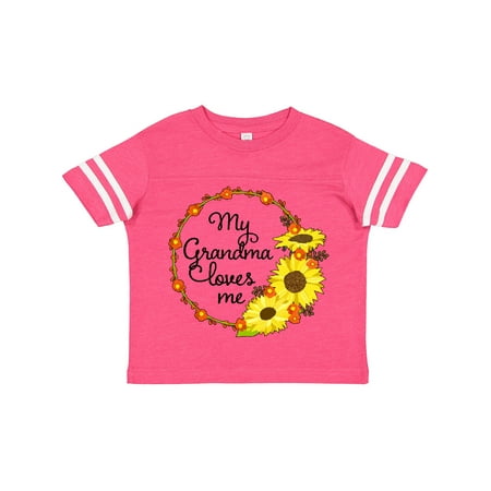 

Inktastic My Grandma Loves Me with Sunflower Wreath Boys or Girls Toddler T-Shirt