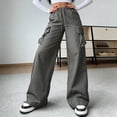 thumbnail image 5 of HappyYEE Cargo Pants for Women - Straight Leg Work Trousers with Multi Pockets - Relaxed Fits Casual Outdoor Hiking Bottoms XS, 5 of 7
