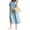 Light Blue, variant on Women's Midi Dress Round Neck Casual with Pockets Full Size Plus Size Polyester 98% Elastane 2% Everyday wear