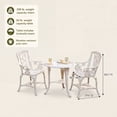 thumbnail image 4 of BrylaneHome 3 Piece Rose Bistro Set with Umbrella Hole, All Weather Bistro Table and Chairs Set of 2 for Garden Porch, 4 of 4