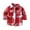 Red, variant on Blczomt Girls Tshirt Cotton Plaid Button Down Shirt Red Collared Long Sleeve Pockets Cute Girls Blouse