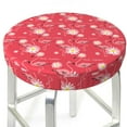 thumbnail image 3 of Naloa Hello Summer Flamingo Round Bar Stool Cushion Cover 12-14 inch, Fits Kitchen, Office, Restaurant Chairs - 12 inch, 3 of 7