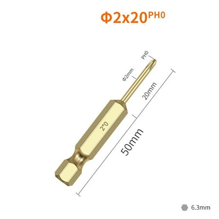 

50mm 1/4inch Hex Shank Screwdriver Bit Electric Impact Drill PH00 PH0 PH1 PH2