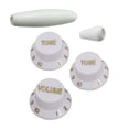 thumbnail image 5 of Colcolo 3 Pieces Guitar Single ROCKER Handle Cap Control Knobs DIY Guitar Accessories white and gold, 5 of 8