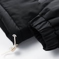 thumbnail image 5 of GuangCheng Mens Jacket Waterproof Ski Windproof Zippered Hooded Button Stand Collar Winter Thick Fleece Warm Coats, 5 of 9