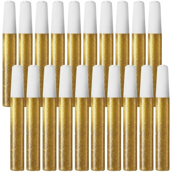 NOGIS 20Pcs Craft Glitter Glue Pens,Gold Craft Glitter Bulk Gel,Glitter Glue Stick Bulk for DIY Arts Projects,Painting Scrapbooking,Card Decorating Supplies