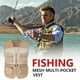 thumbnail image 3 of Neries Chaqueta de pesca de verano con bolsillos delanteros Tamaño múltiple CHEIST CHAIST CHAIST OUTERWEAR VESTIDOS Vestidos de juegos de juegos al aire libre Accesorios Khaki / XL Scienceny OD003201-30, 3 of 7