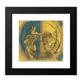 thumbnail image 2 of Jan Toorop 13x12 Black Modern Framed Museum Art Print Titled - Two Stylized Female Figures with Clock in Hand (1868 - 1928), 2 of 5
