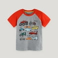 thumbnail image 2 of KBODIU Boys' T-Shirts Short Sleeve Crewneck Tee Tops Cute Biker Graphic Cotton T-Shirt Size 2-7 Years, 2 of 5