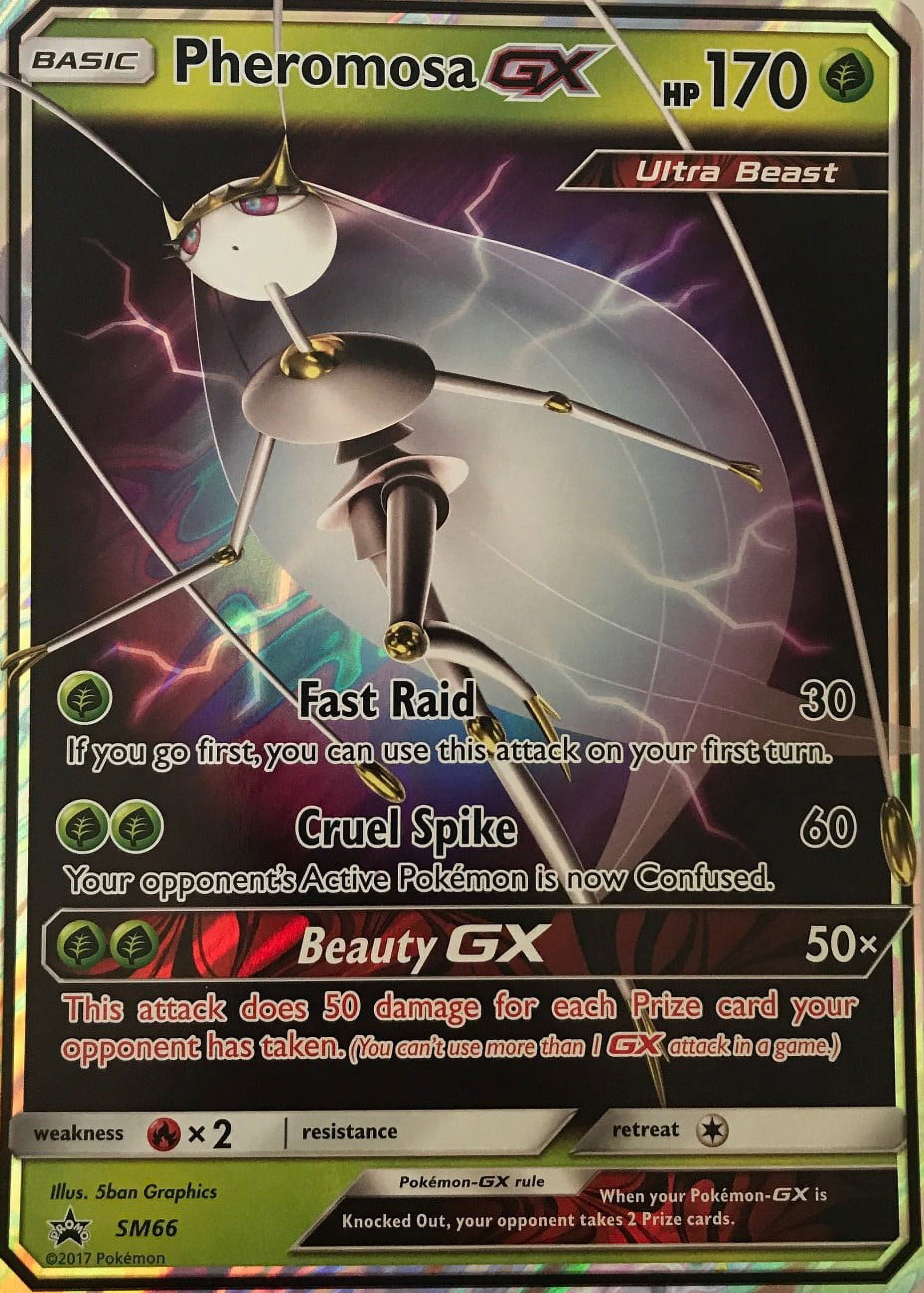 Pokemon Complete Deck - Grass Ultra Beast - Pheromosa & Buzzwole GX, Kartana