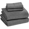 thumbnail image 1 of ZMLEVE Cotton Jersey Bed Sheet Set - King, Dark Gray, 1 of 6