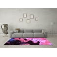 thumbnail image 3 of Ahgly Company Indoor Round Abstract Purple Modern Area Rugs, 7' Round, 3 of 4