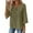 Army Green03, variant on Boho Tops for Women Lace Shirts V Neck Cotton Linen Trendy Loose Clothes Boho 3/4 Sleeve Fashion Top Army Green 2XL